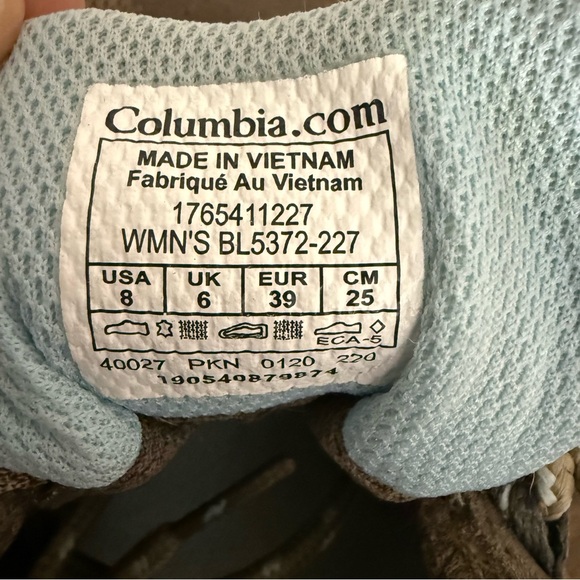 Columbia Crestwood‎ Waterproof Brown Hiking Low Trail Boots BL5372-227 Women’s 8 - Picture 9 of 12